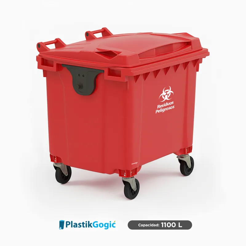 Contenedor con 4 ruedas Plastic Gogic RPBI 1100 L