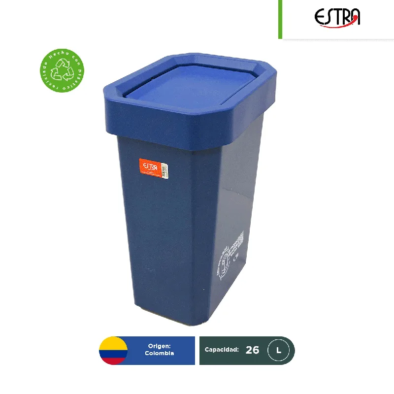 Bote de basura tapa vaivén Estra Ecobins 26 L