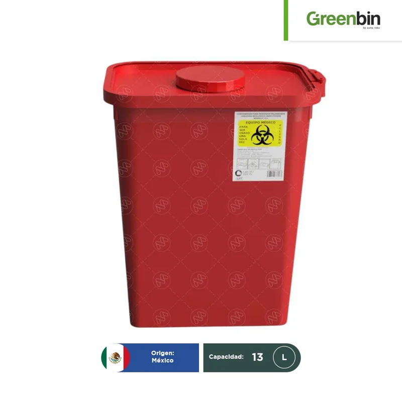 Contenedor para residuos líquidos RPBI RJ Greenbin 13 L