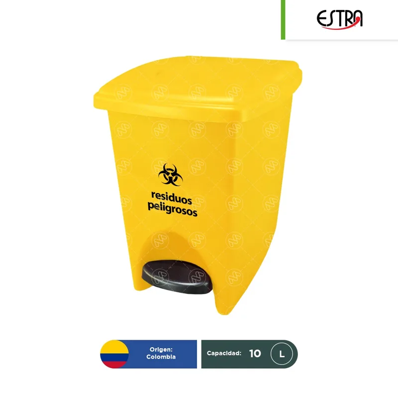 Bote de basura con pedal Estra AM RPBI 10 L