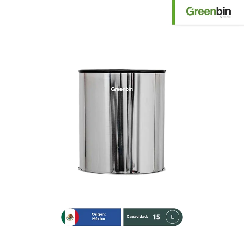 Cesto de acero inoxidable Greenbin 15 L