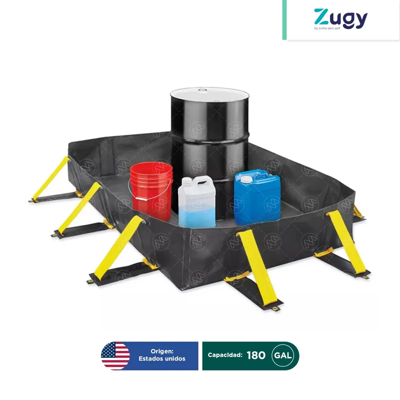Berma plegable de PVC para derrames Zugy 180 Gal