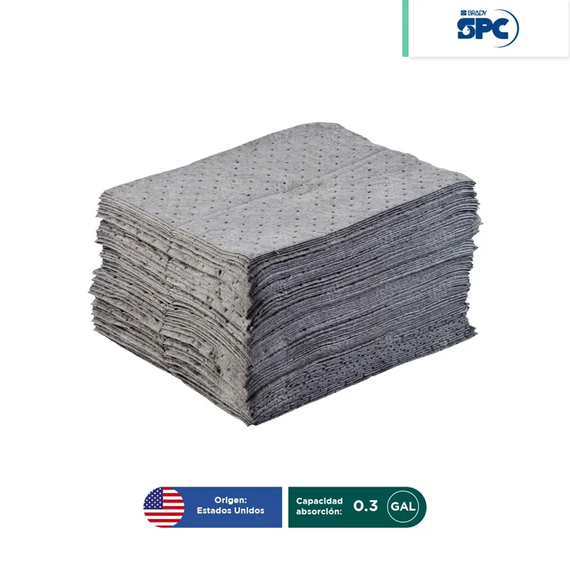 Paquete 200 Tapetes absorbentes universal Basic 15×17″ Brady SPC