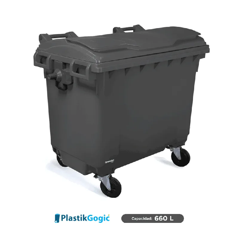 Contenedor con 4 ruedas Plastik Gogic 660 L